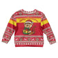 Ghana Christmas Kid Ugly Christmas Sweater Monkey Holding Gift Ghana Map and Festive - African Pride