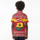 Ghana Christmas Kid Polo Shirt Monkey Holding Gift Ghana Map and Festive - African Pride