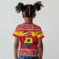 Ghana Christmas Kid T shirt Monkey Holding Gift Ghana Map and Festive - African Pride