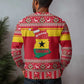 Ghana Christmas Ugly Christmas Sweater Monkey Holding Gift Ghana Map and Festive - African Pride