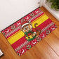 Ghana Christmas Rubber Doormat Monkey Holding Gift Ghana Map and Festive - African Pride