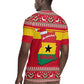 Ghana Christmas Rugby Jersey Monkey Holding Gift Ghana Map and Festive - African Pride