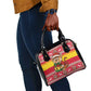 Ghana Christmas Shoulder Handbag Monkey Holding Gift Ghana Map and Festive - African Pride