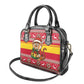 Ghana Christmas Shoulder Handbag Monkey Holding Gift Ghana Map and Festive - African Pride