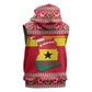 Ghana Christmas Sleeveless Hoodie Monkey Holding Gift Ghana Map and Festive - African Pride