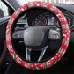 Ghana Christmas Steering Wheel Cover Monkey Holding Gift Ghana Map and Festive - African Pride