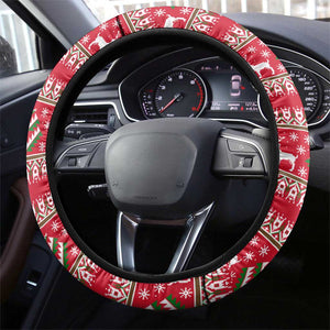 Ghana Christmas Steering Wheel Cover Monkey Holding Gift Ghana Map and Festive - African Pride