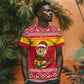 Ghana Christmas T shirt Monkey Holding Gift Ghana Map and Festive - African Pride