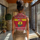 Ghana Christmas Women Sleeveless Polo Shirt Monkey Holding Gift Ghana Map and Festive - African Pride