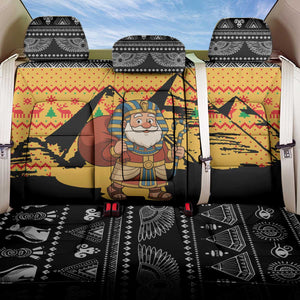 Egypt Christmas Back Car Seat Cover Pharaoh Santa Pyramids Eye of Horus and Ancient Egyptian - African Pride
