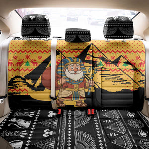 Egypt Christmas Back Car Seat Cover Pharaoh Santa Pyramids Eye of Horus and Ancient Egyptian - African Pride