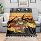Egypt Christmas Blanket Pharaoh Santa Pyramids Eye of Horus and Ancient Egyptian - African Pride