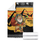 Egypt Christmas Blanket Pharaoh Santa Pyramids Eye of Horus and Ancient Egyptian - African Pride