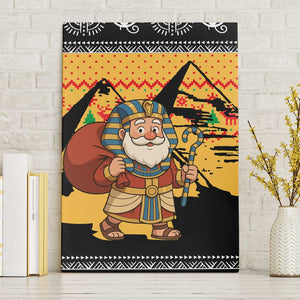 Egypt Christmas Canvas Wall Art Pharaoh Santa Pyramids Eye of Horus and Ancient Egyptian - African Pride