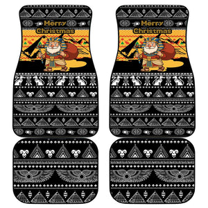 Egypt Christmas Car Mats Pharaoh Santa Pyramids Eye of Horus and Ancient Egyptian - African Pride