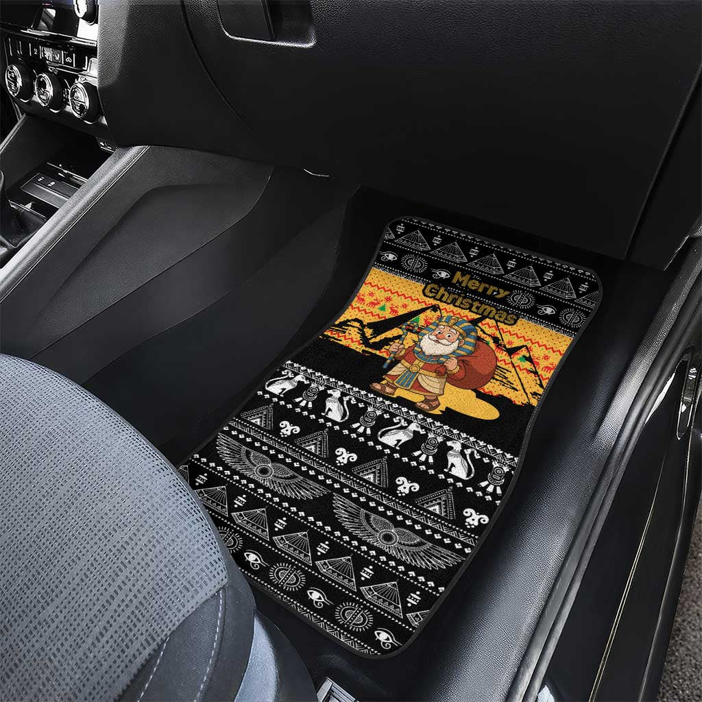 Egypt Christmas Car Mats Pharaoh Santa Pyramids Eye of Horus and Ancient Egyptian - African Pride