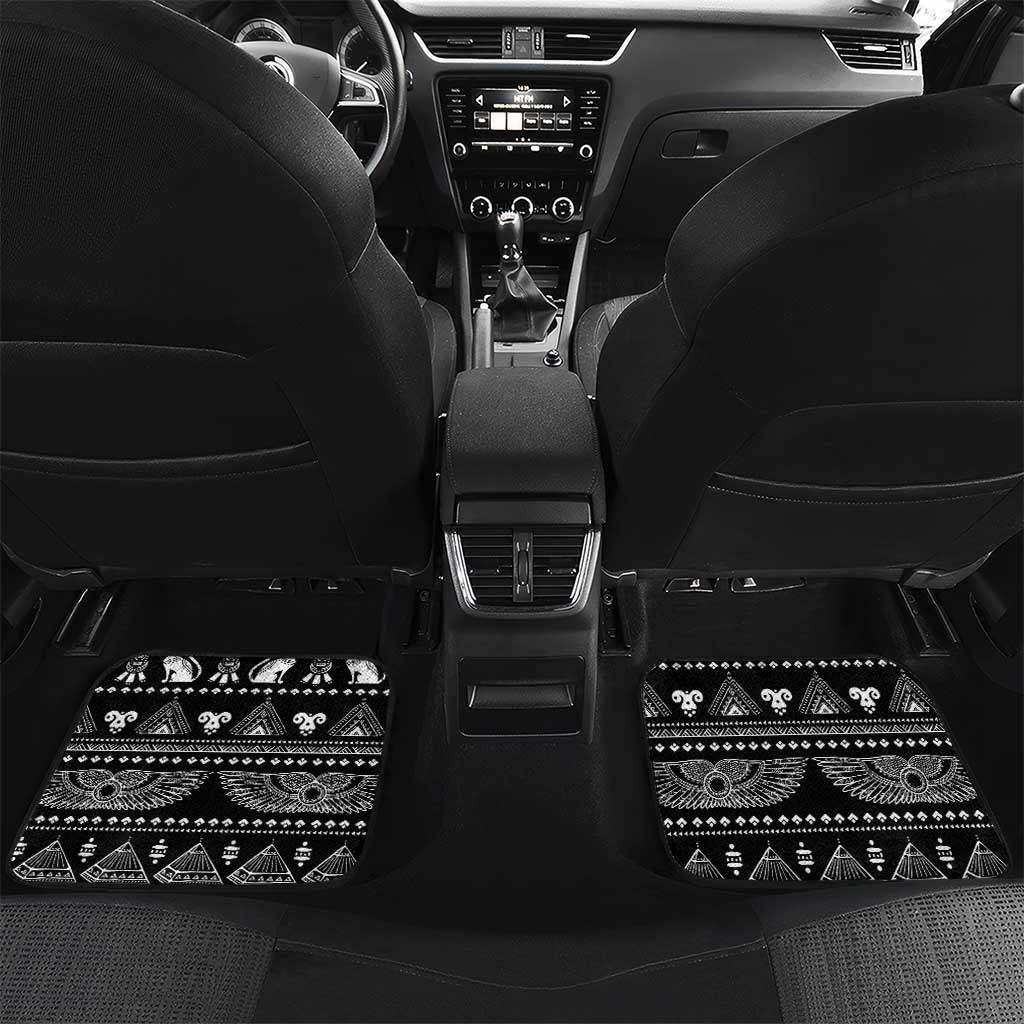 Egypt Christmas Car Mats Pharaoh Santa Pyramids Eye of Horus and Ancient Egyptian - African Pride
