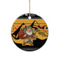 Egypt Christmas Ceramic Ornament Pharaoh Santa Pyramids Eye of Horus and Ancient Egyptian - African Pride