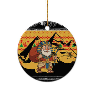 Egypt Christmas Ceramic Ornament Pharaoh Santa Pyramids Eye of Horus and Ancient Egyptian - African Pride
