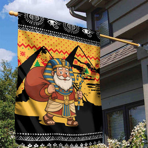 Egypt Christmas Garden Flag Pharaoh Santa Pyramids Eye of Horus and Ancient Egyptian - African Pride