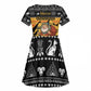 Egypt Christmas Kid Short Sleeve Dress Pharaoh Santa Pyramids Eye of Horus and Ancient Egyptian - African Pride
