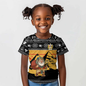Egypt Christmas Kid T shirt Pharaoh Santa Pyramids Eye of Horus and Ancient Egyptian - African Pride