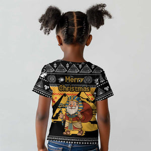 Egypt Christmas Kid T shirt Pharaoh Santa Pyramids Eye of Horus and Ancient Egyptian - African Pride