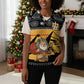Egypt Christmas Knitted V-Neck Vest Pharaoh Santa Pyramids Eye of Horus and Ancient Egyptian - African Pride