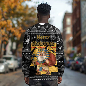 Egypt Christmas Long Sleeve Shirt Pharaoh Santa Pyramids Eye of Horus and Ancient Egyptian - African Pride