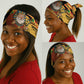 Egypt Christmas Neck Gaiter Pharaoh Santa Pyramids Eye of Horus and Ancient Egyptian - African Pride