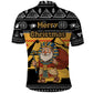 Egypt Christmas Polo Shirt Pharaoh Santa Pyramids Eye of Horus and Ancient Egyptian - African Pride