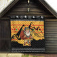 Egypt Christmas Quilt Pharaoh Santa Pyramids Eye of Horus and Ancient Egyptian - African Pride