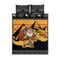 Egypt Christmas Quilt Bed Set Pharaoh Santa Pyramids Eye of Horus and Ancient Egyptian - African Pride