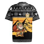 Egypt Christmas Rugby Jersey Pharaoh Santa Pyramids Eye of Horus and Ancient Egyptian - African Pride
