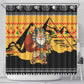 Egypt Christmas Shower Curtain Pharaoh Santa Pyramids Eye of Horus and Ancient Egyptian - African Pride