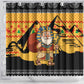 Egypt Christmas Shower Curtain Pharaoh Santa Pyramids Eye of Horus and Ancient Egyptian - African Pride
