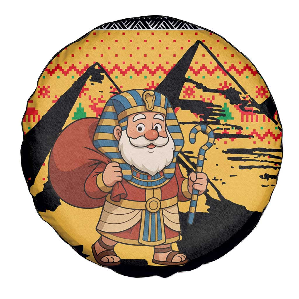 Egypt Christmas Spare Tire Cover Pharaoh Santa Pyramids Eye of Horus and Ancient Egyptian - African Pride