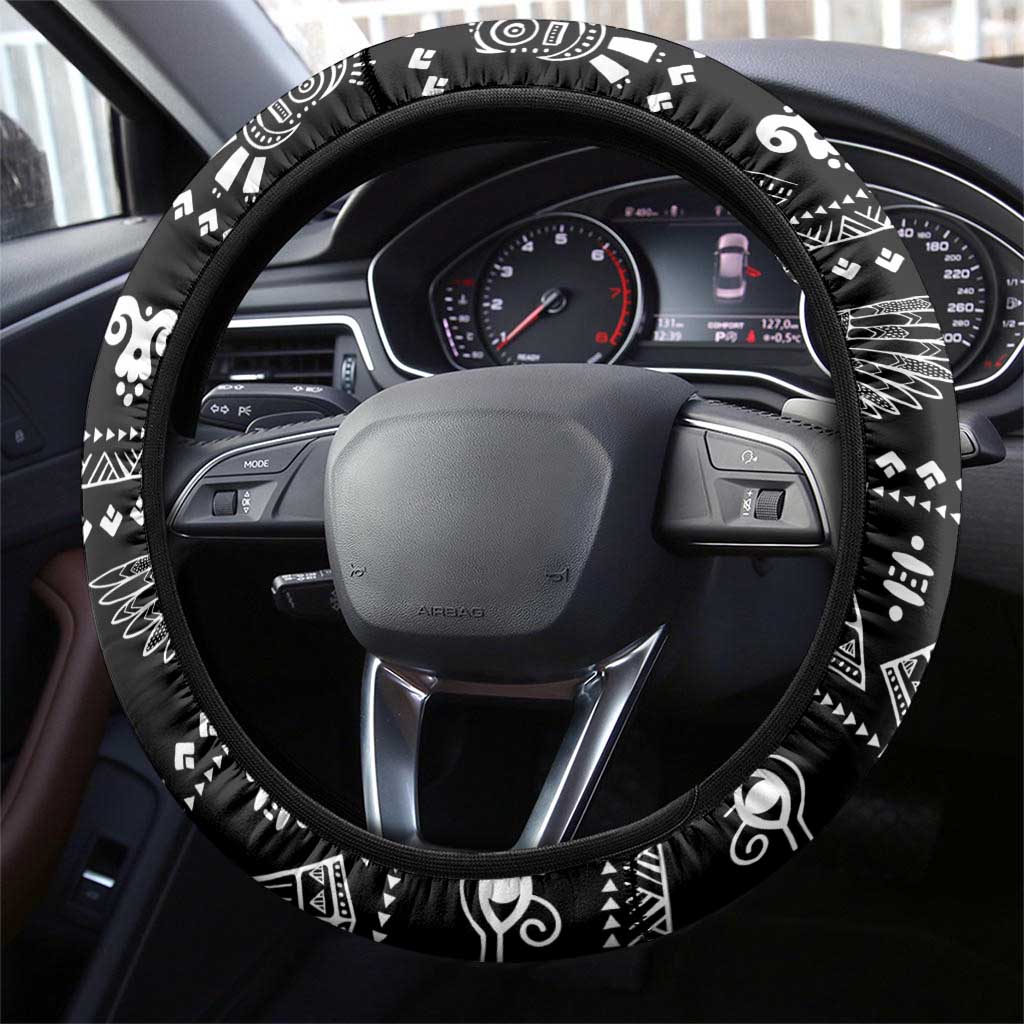 Egypt Christmas Steering Wheel Cover Pharaoh Santa Pyramids Eye of Horus and Ancient Egyptian - African Pride