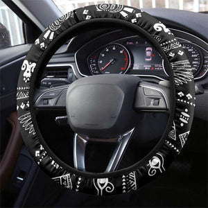 Egypt Christmas Steering Wheel Cover Pharaoh Santa Pyramids Eye of Horus and Ancient Egyptian - African Pride
