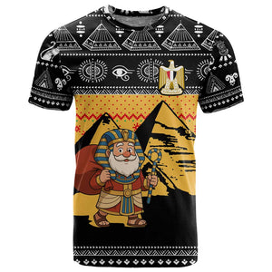 Egypt Christmas T shirt Pharaoh Santa Pyramids Eye of Horus and Ancient Egyptian - African Pride