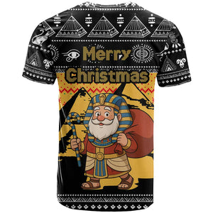 Egypt Christmas T shirt Pharaoh Santa Pyramids Eye of Horus and Ancient Egyptian - African Pride