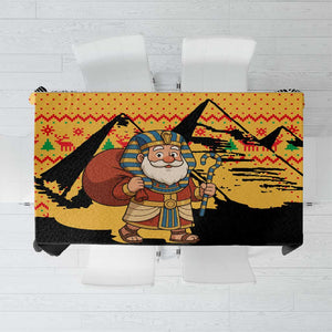 Egypt Christmas Tablecloth Pharaoh Santa Pyramids Eye of Horus and Ancient Egyptian - African Pride