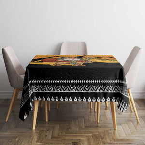 Egypt Christmas Tablecloth Pharaoh Santa Pyramids Eye of Horus and Ancient Egyptian - African Pride