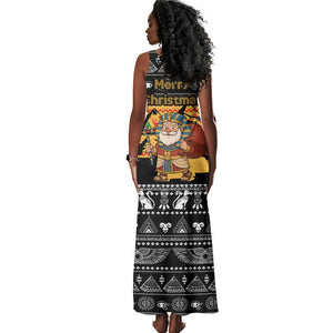 Egypt Christmas Tank Maxi Dress Pharaoh Santa Pyramids Eye of Horus and Ancient Egyptian - African Pride