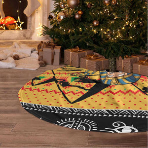 Egypt Christmas Tree Skirt Pharaoh Santa Pyramids Eye of Horus and Ancient Egyptian - African Pride
