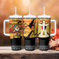 Egypt Christmas Tumbler With Handle Pharaoh Santa Pyramids Eye of Horus and Ancient Egyptian - African Pride