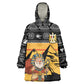 Egypt Christmas Wearable Blanket Hoodie Pharaoh Santa Pyramids Eye of Horus and Ancient Egyptian - African Pride