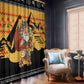 Egypt Christmas Window Curtain Pharaoh Santa Pyramids Eye of Horus and Ancient Egyptian - African Pride