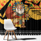 Egypt Christmas Window Curtain Pharaoh Santa Pyramids Eye of Horus and Ancient Egyptian - African Pride