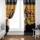 Egypt Christmas Window Curtain Pharaoh Santa Pyramids Eye of Horus and Ancient Egyptian - African Pride